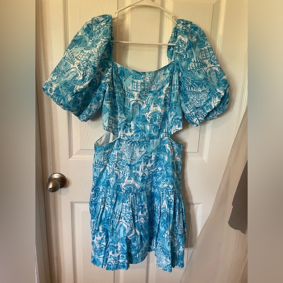 Kylanne Linen Puff-Sleeve Minidress - Picture 7 of 12